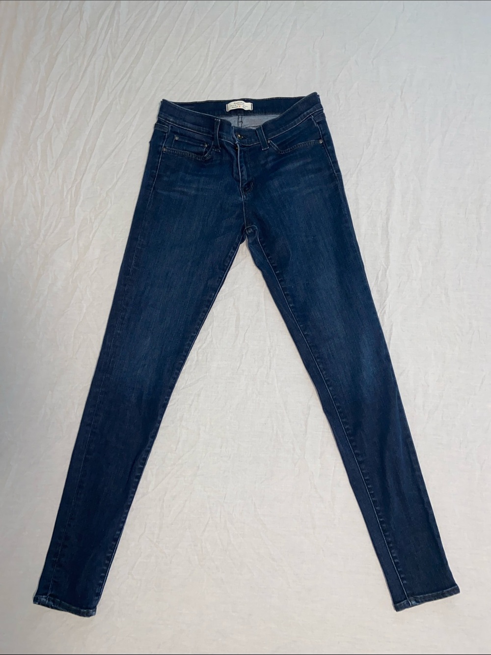 Women's Dark Indigo Skinny Jeans - Stretch Slim Fit